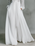 Vestido Largo Casual Formal Minimalista de Algodón y Lino para Mujeres con Cuello Alto y Botones