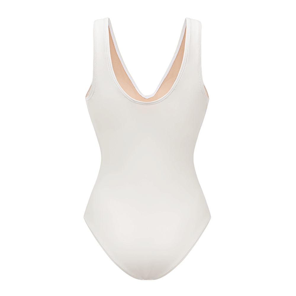 Conjunto de traje de baño de una pieza con escote en V, corte láser y florales & falda larga para vacaciones en la playa, resort, fiesta en la piscina, crucero, luna de miel – Blanco