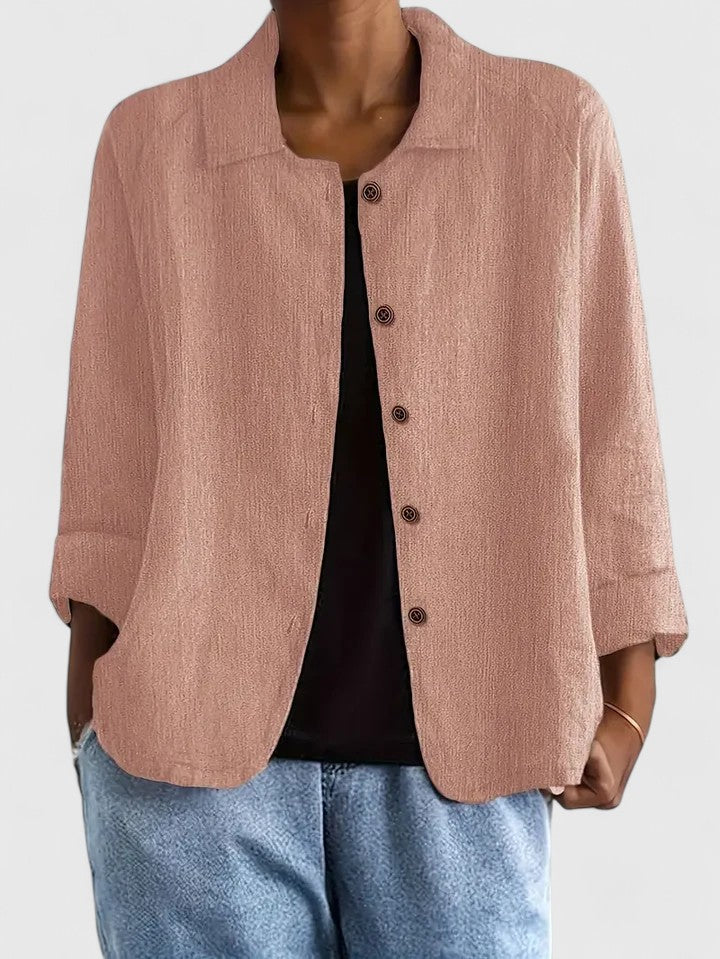 Top de punto suelto sofisticado para mujer, comodidad todo el día, clima de transición, acogedor – Claudine