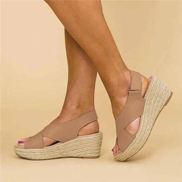 Sandalias de Mujer con Plantilla Acolchada, Tacón Cuña, Transpirables, Casual para el Verano – Neve