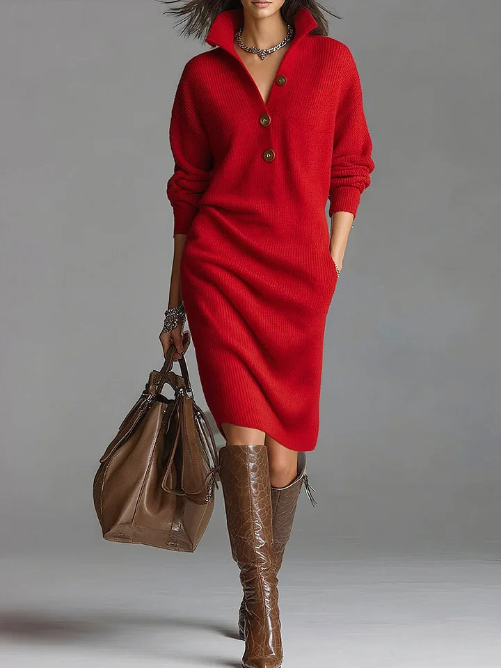 Vestido Corto de Punto Chic para Mujer Suave Transpirable Atractivo Casual para el Trabajo Noche Elegante – Fatima