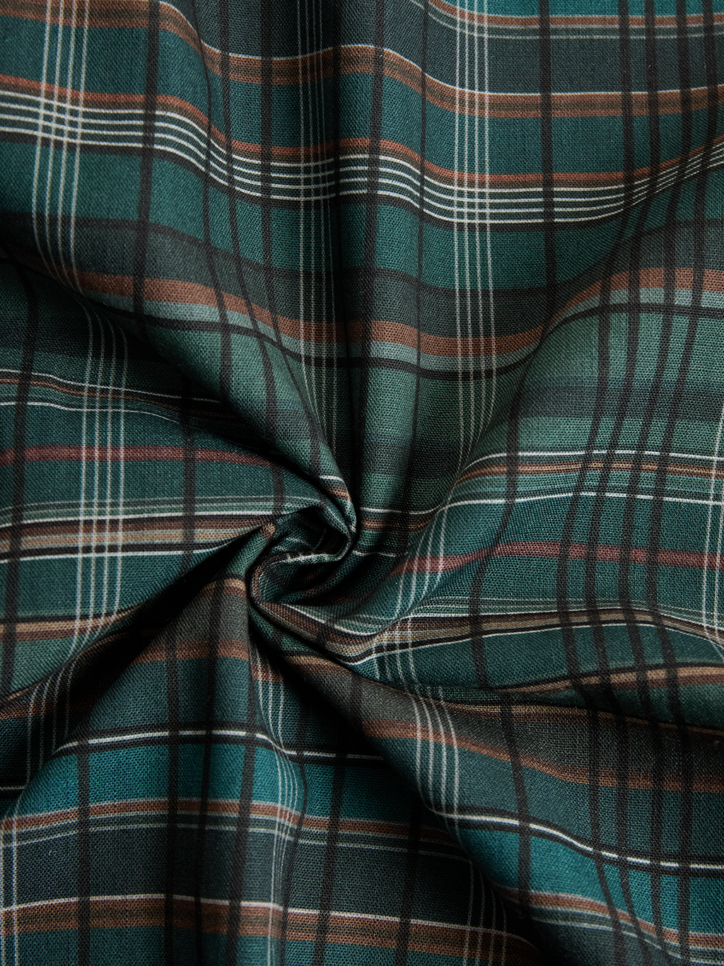 Vestido Largo de Camisa de Cuadros con Solapa para Mujer de Manga Larga - Tartán Verde