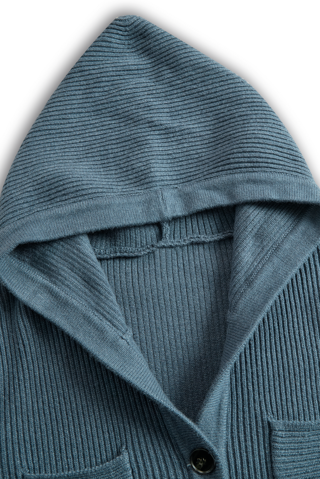 Vestido Largo Casual de Punto con Capucha Ajustado para Mujeres de Manga Larga Acogedor Chic para el Día a Día – Marino
