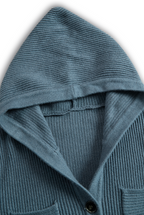 Vestido Largo Casual de Punto con Capucha Ajustado para Mujeres de Manga Larga Acogedor Chic para el Día a Día – Marino