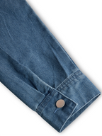 Mono de mezclilla retro casual suelto con capucha y cremallera para mujer – Azul