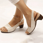 Sandalias de Tacón para Mujeres con Soporte de Arco, Punta Abierta, Calzado Casual Formal para Verano – Marley Elegance