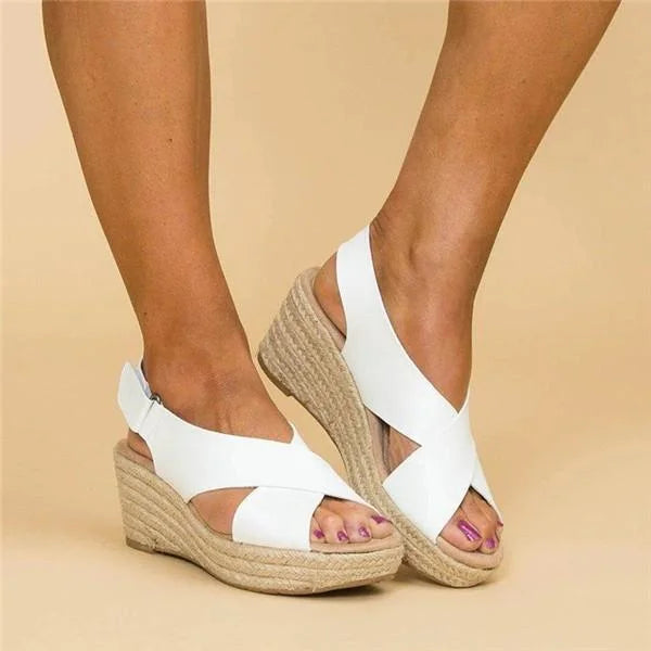Sandalias de Mujer con Plantilla Acolchada, Tacón Cuña, Transpirables, Casual para el Verano – Neve