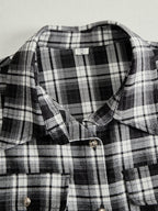 Vestido Largo de Vaquera Étnica Retro para Mujer con Cuello, Cinturón y Mangas Largas – Marrón Rojizo
