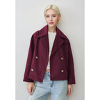 Chaqueta Corto Doble Botonadura para Mujer con Solapa y Botones – Heidi