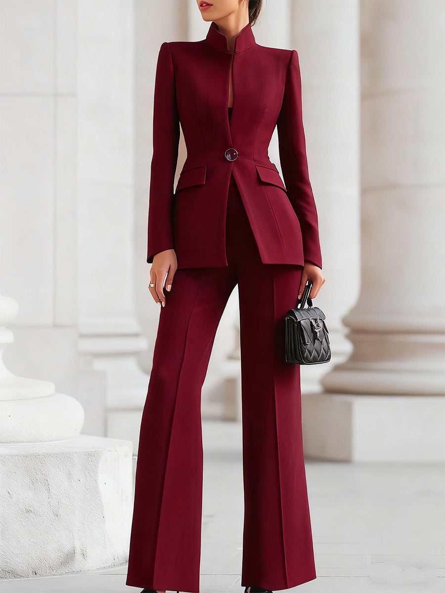 Conjunto de Saco y Pantalón Elegante para Mujer Ajustado – Sharie