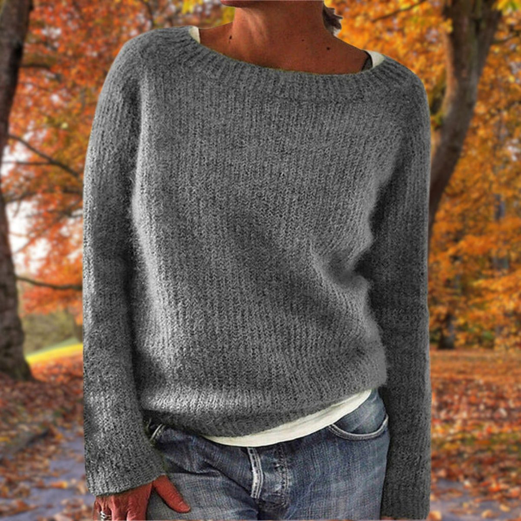 Suéter Clásico de Lana Merino para Mujeres Suave Cálido Corte Relajado Atemporal Casual Pulóver de Invierno – Pleun