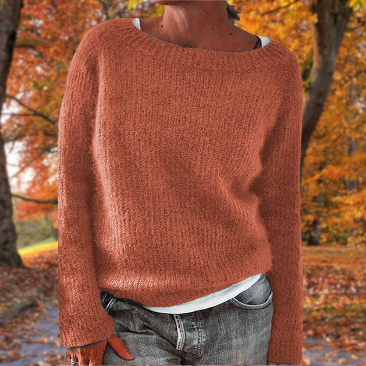 Suéter Clásico de Lana Merino para Mujeres Suave Cálido Corte Relajado Atemporal Casual Pulóver de Invierno – Pleun