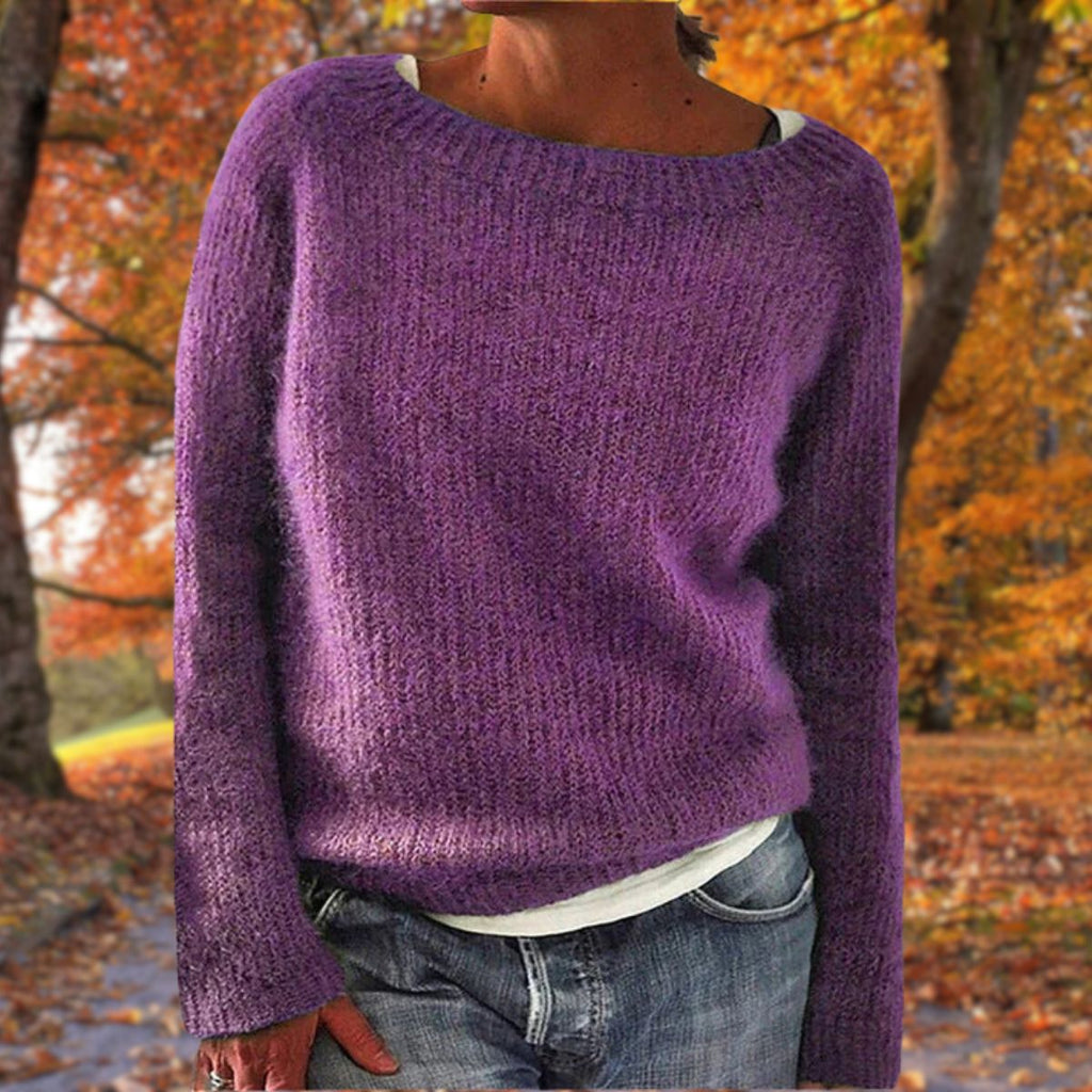Suéter Clásico de Lana Merino para Mujeres Suave Cálido Corte Relajado Atemporal Casual Pulóver de Invierno – Pleun