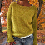 Suéter Clásico de Lana Merino para Mujeres Suave Cálido Corte Relajado Atemporal Casual Pulóver de Invierno – Pleun
