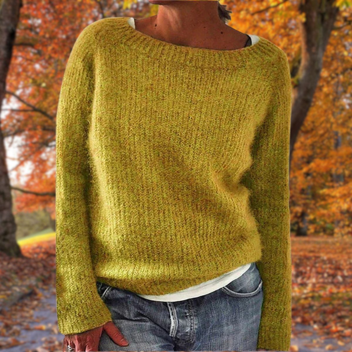 Suéter Clásico de Lana Merino para Mujeres Suave Cálido Corte Relajado Atemporal Casual Pulóver de Invierno – Pleun