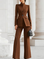 Conjunto de Saco y Pantalón Elegante para Mujer Ajustado – Sharie