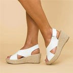 Sandalias de Mujer con Plantilla Acolchada, Tacón Cuña, Transpirables, Casual para el Verano – Neve