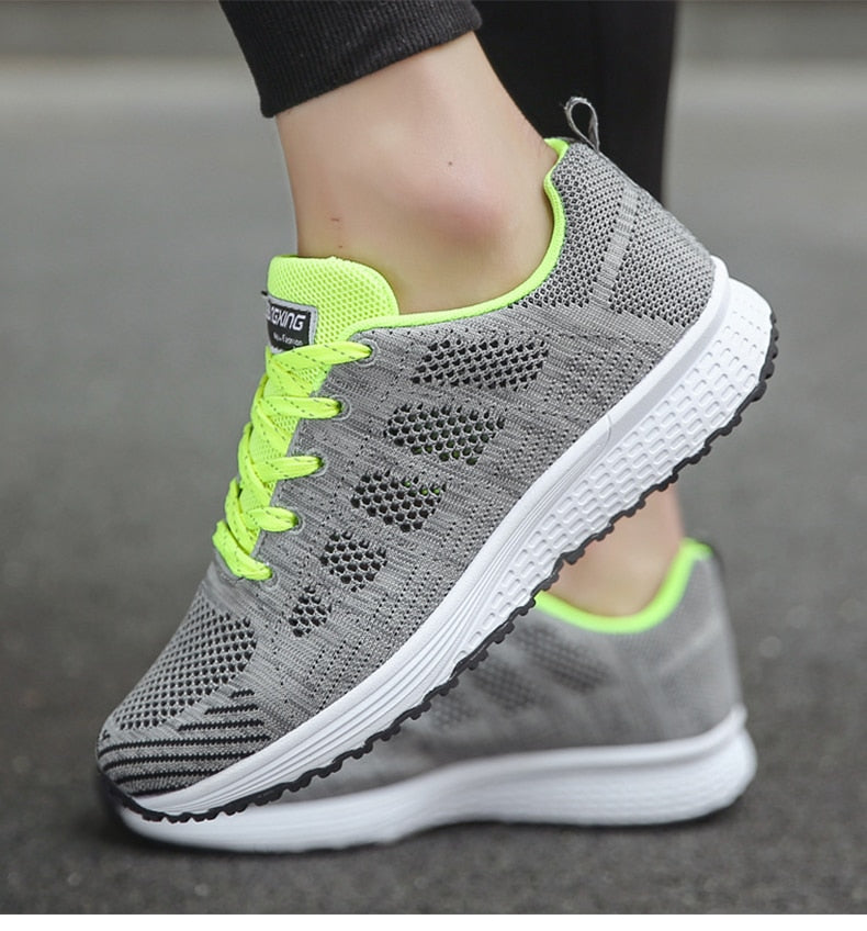 Zapatillas de Malla Transpirables Ergonomicas Ligeras para Mujeres, Calzado Casual para Caminar y Correr, Comodidad para el Día a Día