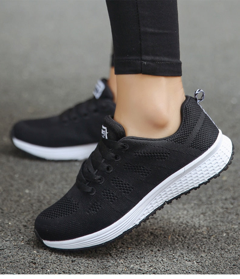 Zapatillas de Malla Transpirables Ergonomicas Ligeras para Mujeres, Calzado Casual para Caminar y Correr, Comodidad para el Día a Día