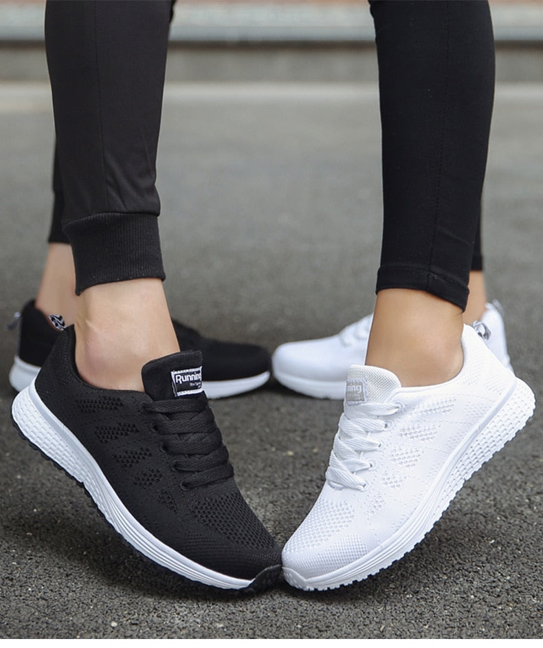 Zapatillas de Malla Transpirables Ergonomicas Ligeras para Mujeres, Calzado Casual para Caminar y Correr, Comodidad para el Día a Día