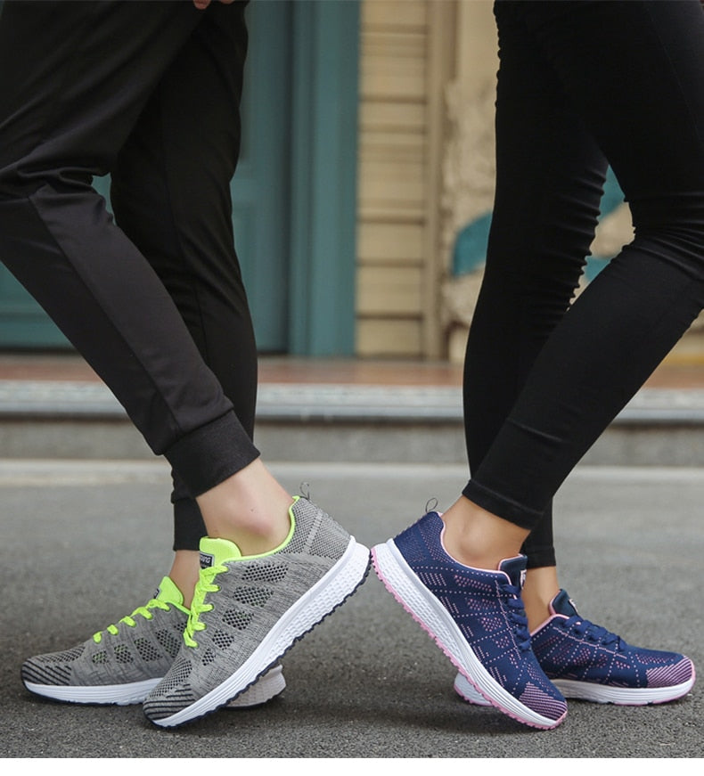 Zapatillas de Malla Transpirables Ergonomicas Ligeras para Mujeres, Calzado Casual para Caminar y Correr, Comodidad para el Día a Día