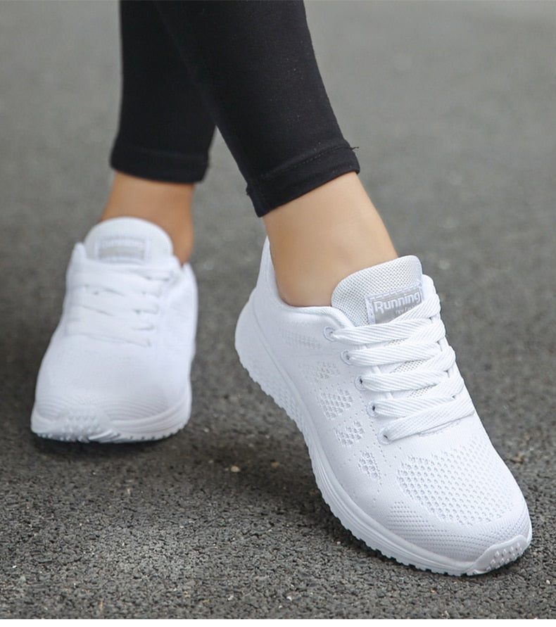 Zapatillas de Malla Transpirables Ergonomicas Ligeras para Mujeres, Calzado Casual para Caminar y Correr, Comodidad para el Día a Día