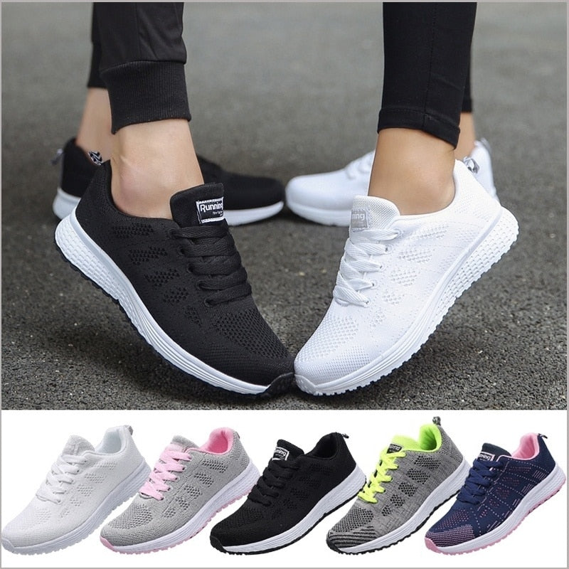 Zapatillas de Malla Transpirables Ergonomicas Ligeras para Mujeres, Calzado Casual para Caminar y Correr, Comodidad para el Día a Día
