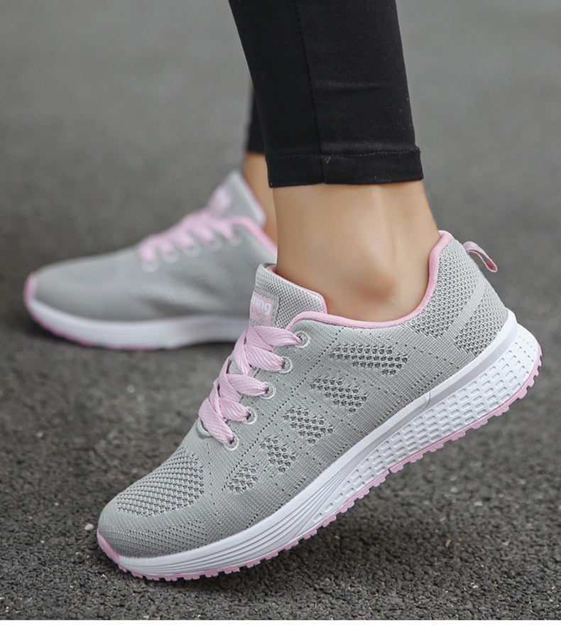 Zapatillas de Malla Transpirables Ergonomicas Ligeras para Mujeres, Calzado Casual para Caminar y Correr, Comodidad para el Día a Día