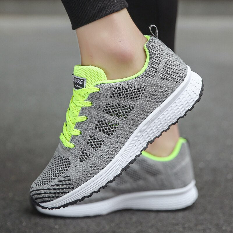 Zapatillas de Malla Transpirables Ergonomicas Ligeras para Mujeres, Calzado Casual para Caminar y Correr, Comodidad para el Día a Día