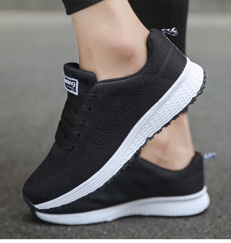 Zapatillas de Malla Transpirables Ergonomicas Ligeras para Mujeres, Calzado Casual para Caminar y Correr, Comodidad para el Día a Día