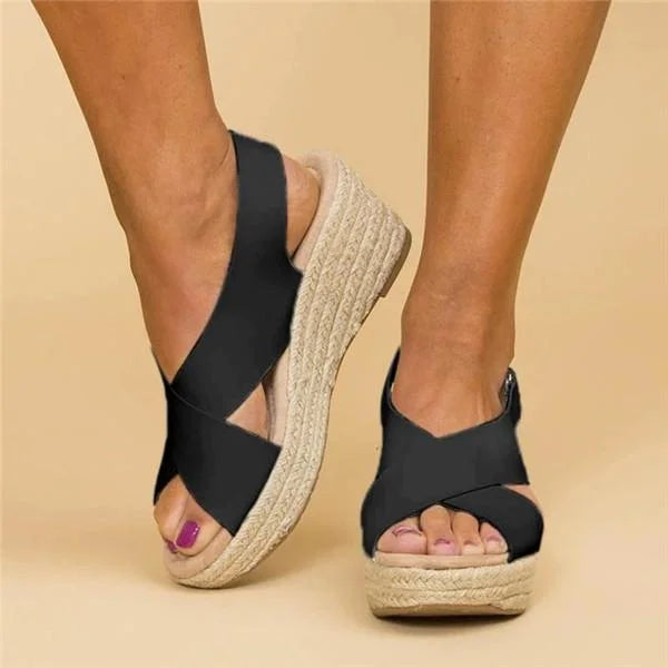 Sandalias de Mujer con Plantilla Acolchada, Tacón Cuña, Transpirables, Casual para el Verano – Neve