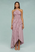 Vestido Largo Elegante de Tirantes para Mujer con Pliegues, Fluido, Formal, Casual, Invitada de Boda, Fiesta en Jardín – Estelle
