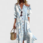 Vestido Midi de Verano Boho Floral Elegante para Mujeres con Estampado Audaz Sin Mangas Fluyente Casual – Paula
