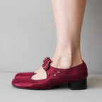 Zapatos de Cuero Mary Jane para Mujeres con Hebilla, Tacón Bajo, Casual, Formal, para el Día a Día – Federica