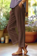 Pantalones Ligeros de Verano para Mujer Ajuste Relajado Caída Elegante Casual y Cómodos para el Día a Día – Rita