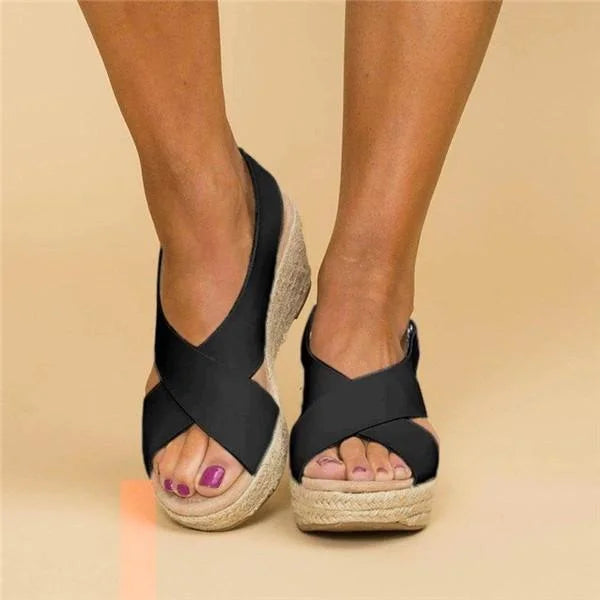 Sandalias de Mujer con Plantilla Acolchada, Tacón Cuña, Transpirables, Casual para el Verano – Neve