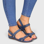 Sandalias de Tira de Tobillo Ortopédicas para Mujeres Ajustables, Confort y Estilo Abierto Verano Casual Viaje – Lauren