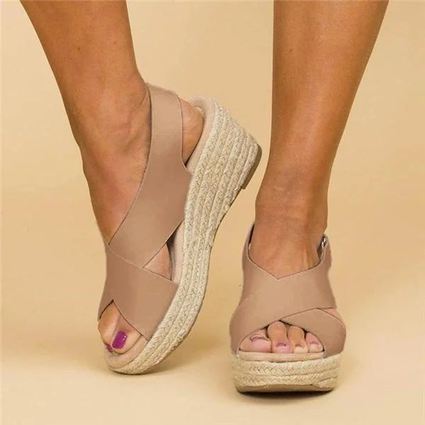 Sandalias de Mujer con Plantilla Acolchada, Tacón Cuña, Transpirables, Casual para el Verano – Neve