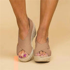 Sandalias de Mujer con Plantilla Acolchada, Tacón Cuña, Transpirables, Casual para el Verano – Neve