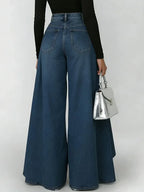 Jeans de Pierna Ancha de Cintura Alta para Mujer, Casual, Sueltos, Moda de Calle, Pantalones de Denim Palazzo, Acampanados – Maverick