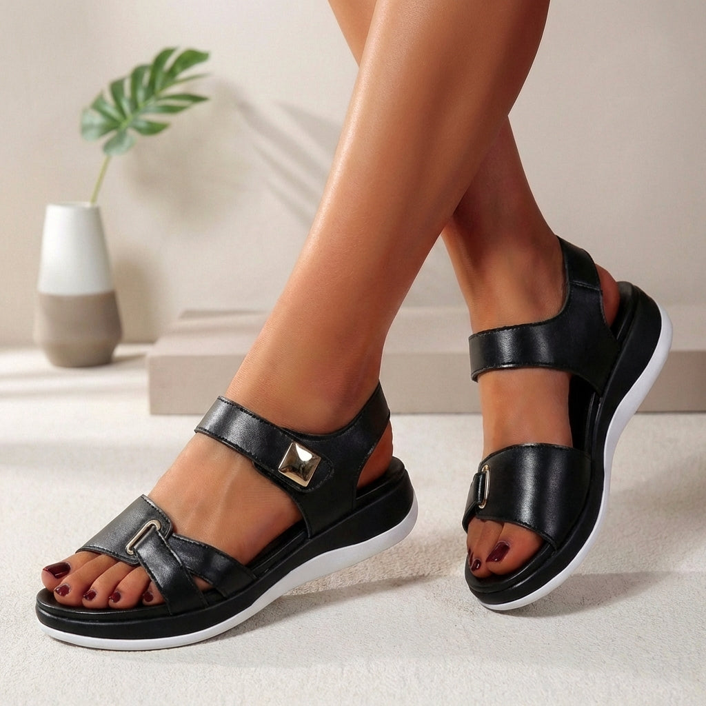 Sandalias de Plataforma Ajustables Ortopédicas para Mujeres con Tiras Abiertas - Sophia