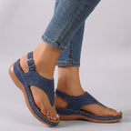 Sandalias de cuña con correa en el tobillo para mujer – Amelia