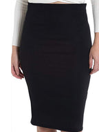 Falda Lápiz de Satén de Cinta para Mujeres, Cintura Alta, Ajustada, Casual, Formal, Falda de Uso Diario – Molor