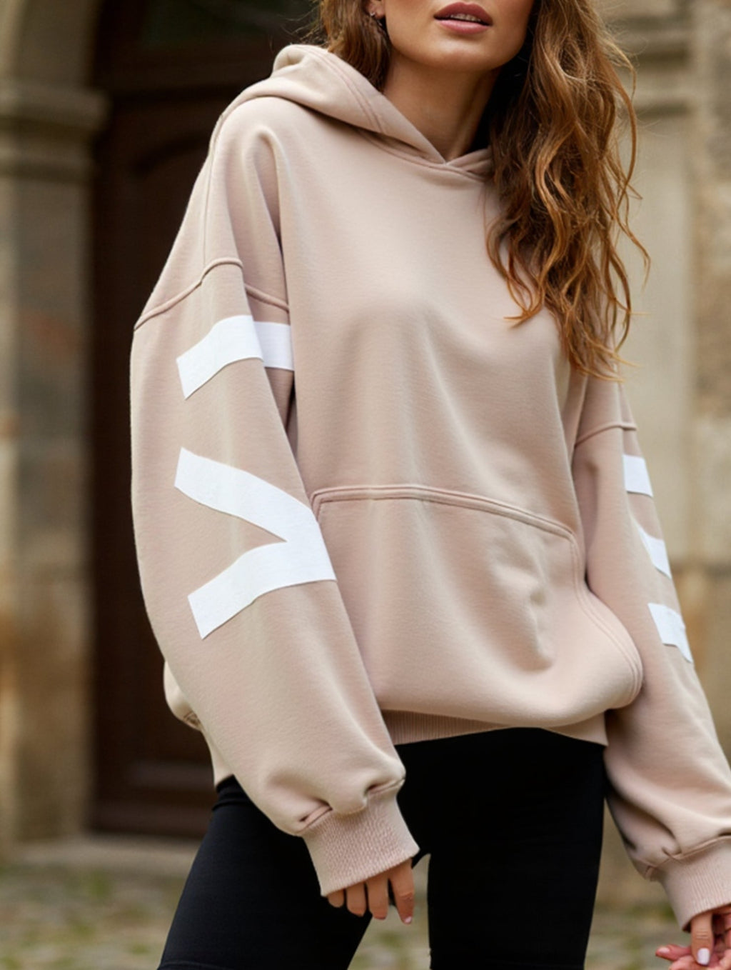 Sudadera con Capucha Gráfica Oversized para Mujeres, Ropa Casual de Calle, Suéter Cómodo de Ajuste Suelto – Gris Azul
