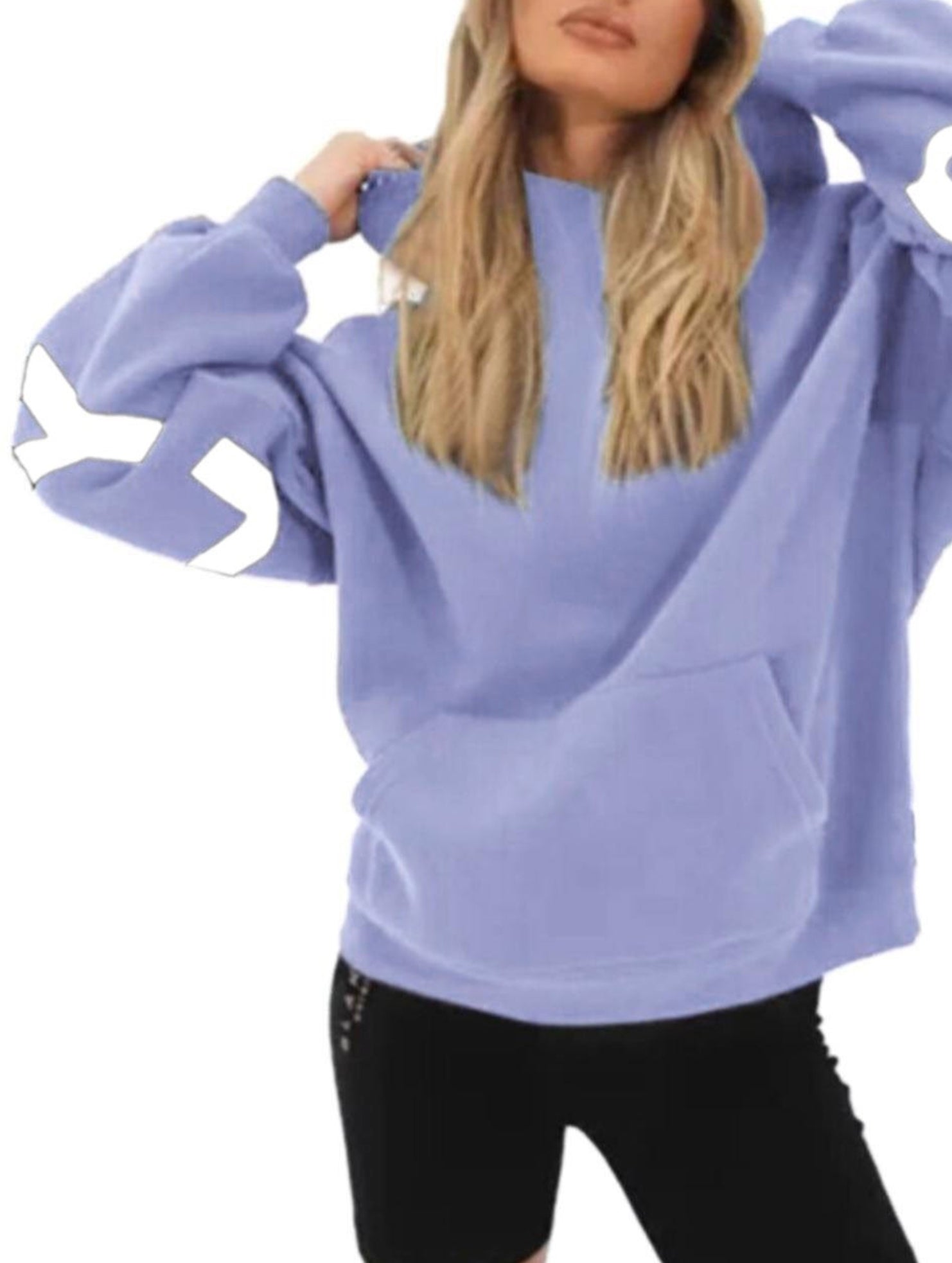 Sudadera con Capucha Gráfica Oversized para Mujeres, Ropa Casual de Calle, Suéter Cómodo de Ajuste Suelto – Gris Azul