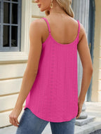 Top de tirantes corto ajustado para mujer, escote redondo, elástico, casual, ideal para fiestas de verano