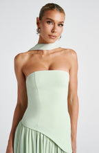 Vestido Maxi Elegante Sin Mangas para Mujer con Ajuste y Abertura Formal para Fiestas de Bodas – Mya