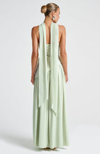 Vestido Maxi Elegante Sin Mangas para Mujer con Ajuste y Abertura Formal para Fiestas de Bodas – Mya