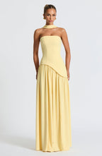 Vestido Maxi Elegante Sin Mangas para Mujer con Ajuste y Abertura Formal para Fiestas de Bodas – Mya