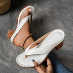 Zapatillas de Tacón para Mujeres con Punta Abierta y Correa en el Tobillo, con Soporte Acolchado, Casual y Elegante – Marilyn